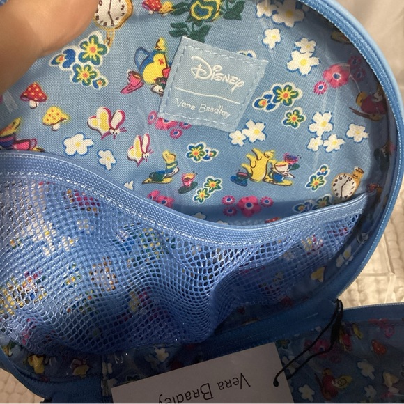 Vera Bradley Disney 100 Alice in Wonderland Round Zippered Cosmetic Case Bag NEW - Picture 10 of 11